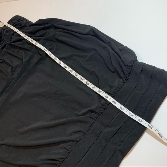 Morgan & Co. Solid Black Draped Spaghetti Strap Mini Balloon Dress Retro - Picture 12 of 15